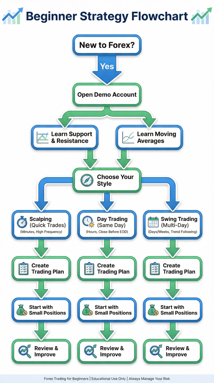 A Beginner's Comprehensive Forex Trading Guide for Beginners 4 Forex Trading Strategy Flowchart